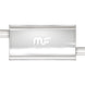MagnaFlow Mag SS muffler with 22x5x11 inch dimensions and 3x3 inlet/outlet, stainless steel construction, installed on vehicle