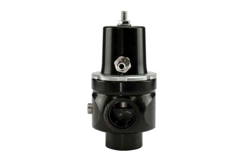 Turbosmart FPR10 Pro-Lite black fuel pressure regulator with adjustable fittings for performance vehicles.