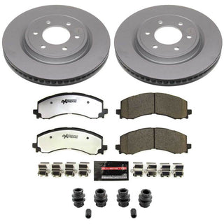 PowerStop Ford Bronco front Z36 coated truck and tow brake kit with performance brake components.