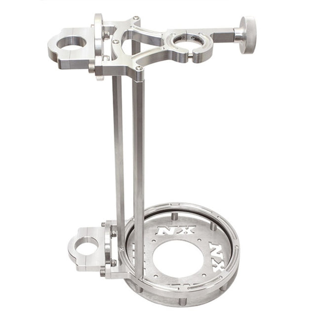 Nitrous Express billet stand-up bottle bracket for 10lb nitrous bottle, bar mount, automotive nitrous oxide accessory.