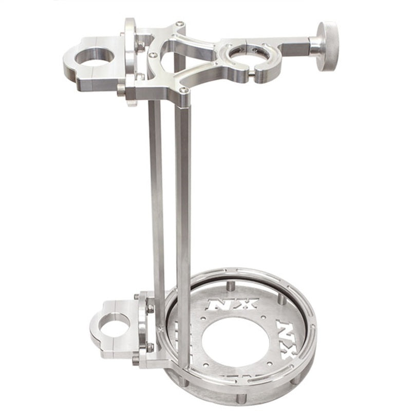 Nitrous Express billet stand-up bottle bracket for 10lb nitrous bottle, bar mount, automotive nitrous oxide accessory.