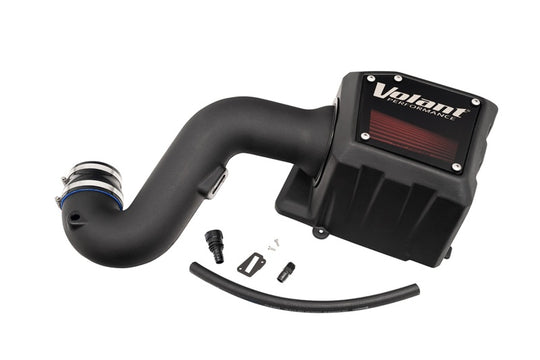 Volant cold air intake system with dry filter and closed box for Chevrolet Silverado 1500 and GMC Sierra 1500 5.3L engine.