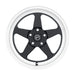 Forgestar D5 Drag 17x10 cast wheel in gloss black with 5x120 bolt pattern, ET45 offset, and 7.3-inch backspacing.