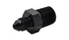 Vibrant aluminum -4AN to 1/8 inch NPT straight adapter fitting showing smooth metallic surface and precise threading.