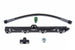 Radium Engineering GM LS9/LSA engine fuel rails, black aluminum with mounting brackets, designed for high-performance fuel delivery.