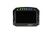 AEM CD-5LG carbon logging digital dash display with internal 10Hz GPS and antenna, showing gauge readouts and digital screen.