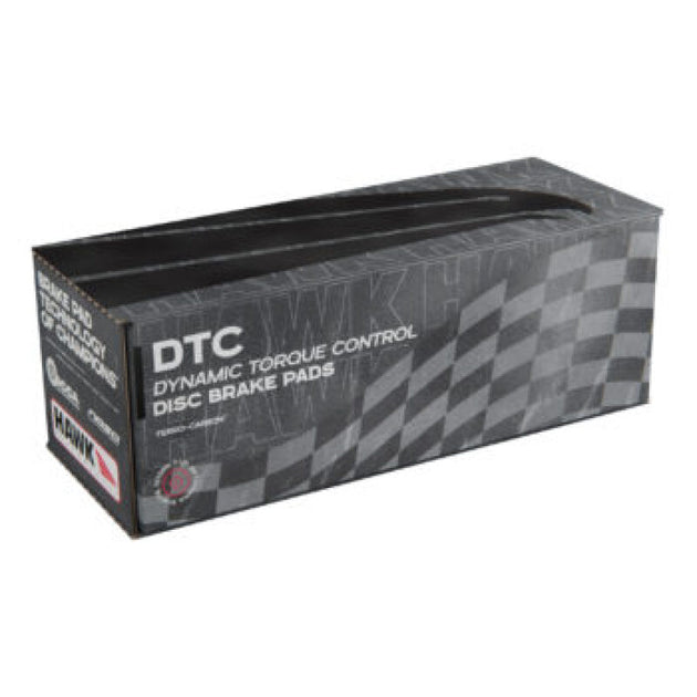 Hawk Performance racing front brake pads for Toyota GR Corolla 23-24, DTC-60 high-performance brake pads with metal backing.