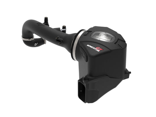 aFe Momentum GT Pro DRY S cold air intake system for 2019-2020 GM Silverado/Sierra 1500 2.7L 4-cylinder engine, with air filter and intake tubing.