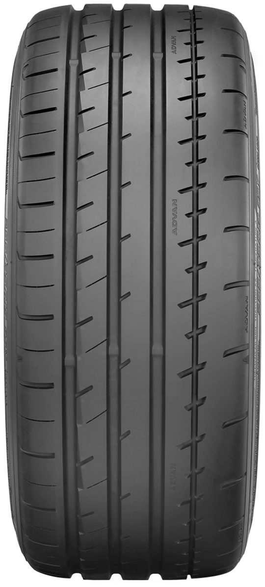 Yokohama Advan Apex V601 265/35R18 on-road UTV tire with tread pattern and sidewall details, designed for performance and durability.