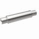 MagnaFlow Mag SS 4x4x14 3 muffler, stainless steel automotive exhaust component with polished finish and inlet/outlet pipes.