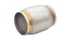 Vibrant SS Race Muffler with 3-inch inlet and outlet, 5-inch long, featuring a sleek metallic finish and cylindrical shape.