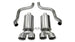 Polished CORSA Performance axle-back exhaust for 2005-2007 Chevrolet Corvette C6 6.0L V8, showing the shiny metal tips and exhaust pipes.