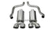 Polished CORSA Performance axle-back exhaust for 2005-2007 Chevrolet Corvette C6 6.0L V8, showing the shiny metal tips and exhaust pipes.