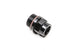 Radium Engineering 8AN ORB to M12x1.5 female fitting, automotive fluid fitting with black aluminum body and threaded connection