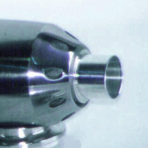 HKS SSQV recirculation fitting for 19mm ID hose, blow off valve accessory, showing metal fitting with hose connection details