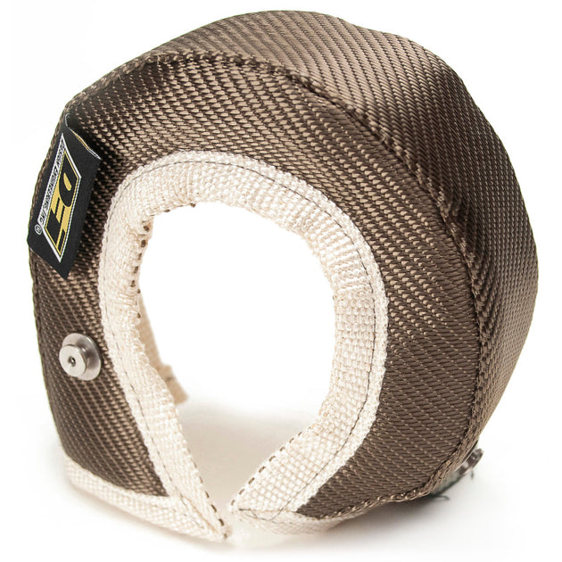 DEI Turbo Shield T25-T28 titanium turbo blanket shield for T25-T28 turbochargers, heat insulation for turbo engine performance.