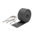 Black DEI Exhaust Wrap Kit with pipe wrap and locking ties for high-performance exhaust system insulation.