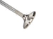 Set of eight Manley Performance Chevy LS-7 small block severe duty exhaust valves, showing shiny metal surfaces and valve heads.