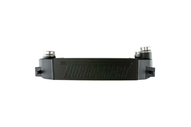 Black Turbosmart intercooler for Ford Ranger Raptor V6 Ecoboost, featuring a sleek design and high-performance cooling fins.