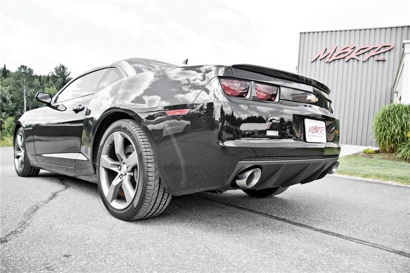 MBRP axle back muffler delete for 2010-2015 Chevrolet Camaro V6 3.6L, showing exhaust pipe and muffler components.