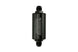 Turbosmart 10um 10AN inline black fuel filter for automotive fuel lines and filtration system.