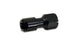 Vibrant Quick Disconnect EFI Adapter -8AN ORB to 3/8 push-on fitting for fuel system connections, black finish, high-quality metal construction.