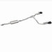 Magnaflow cat-back performance exhaust system for 2021 GMC Yukon V8 6.2L Street Series, showing polished stainless steel pipes and mufflers.