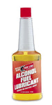 Red Line 4-Cycle Alcohol Fuel Lubricant additive in 12oz bottle with red label designed for engine performance.