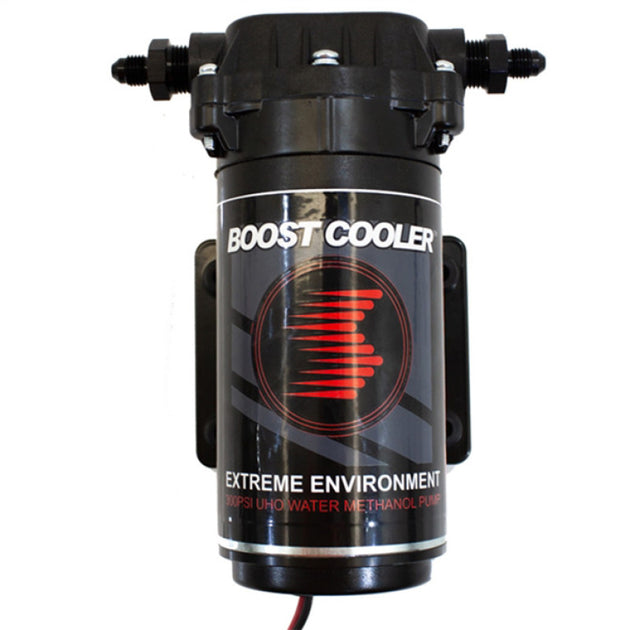 Snow Performance Extreme Environment 300psi UHO water injection pump for automotive performance, featuring durable construction and controls.