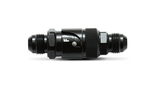 Vibrant aluminum -10AN quick release fitting with Viton seal, showcasing the durable fitting with threaded end and vibrant finish.