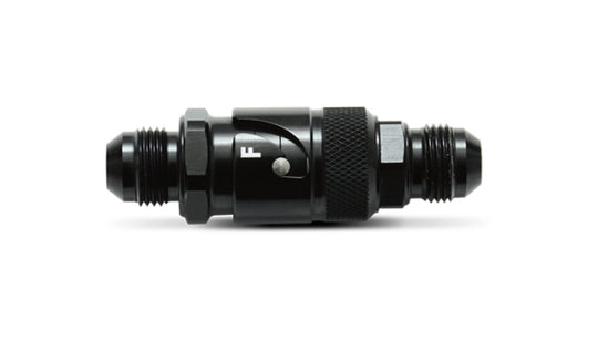 Vibrant aluminum -12AN quick release fitting with Viton seal for high-performance fluid connections, shown with detailed metal construction.