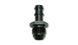 Vibrant aluminum -6 AN to 3/8 inch barb straight fitting for automotive fluid connections, showing shiny metal finish and threaded ends.