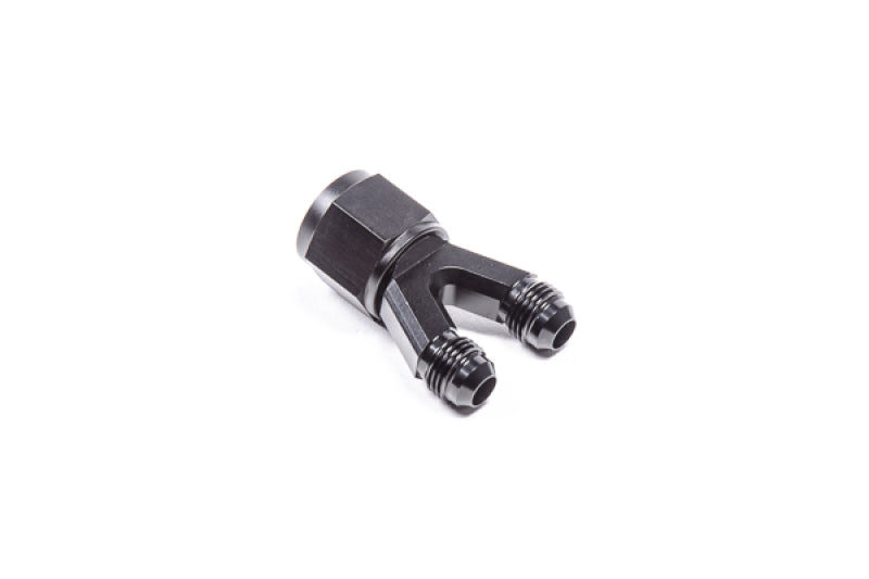 Radium Engineering 6AN male to 10AN female Y adapter fitting showing metal fittings and threaded connections.