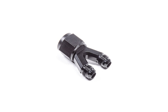Radium Engineering 6AN male to 10AN female Y adapter fitting showing metal fittings and threaded connections.