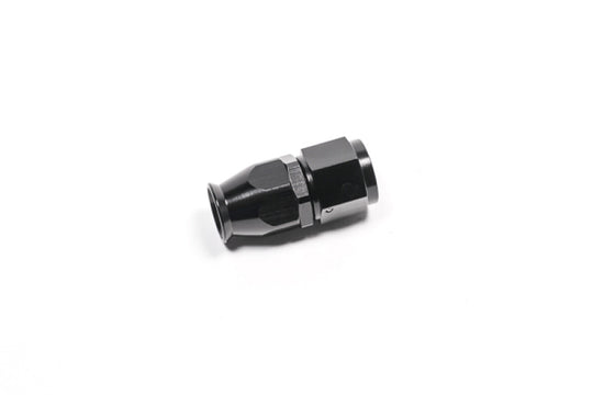 Radium Engineering -8AN black PTFE hose end fitting with straight design for high-performance fluid connections.
