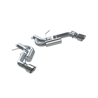 MBRP Chevrolet Camaro SS axle back exhaust with dual rear exit and 4.5-inch T409 tips for 2016-2019 models, non-NPP.