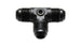Vibrant -8AN to -8AN male tee adapter fitting with 1/8 inch NPT port, metal hydraulic fitting for fluid connections.