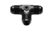Vibrant -8AN to -8AN male tee adapter fitting with 1/8 inch NPT port, metal hydraulic fitting for fluid connections.