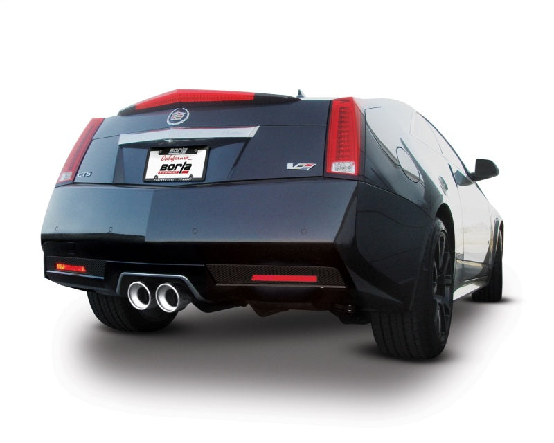 Borla axle back exhaust system for 2011-2015 Cadillac CTS V Coupe 6.2L V8 SS, rear section with polished tips