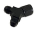 Vibrant aluminum -12AN female to dual -10AN male Y-adapter fitting for automotive fluid connections.
