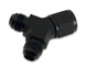 Vibrant aluminum -12AN female to dual -10AN male Y-adapter fitting for automotive fluid connections.