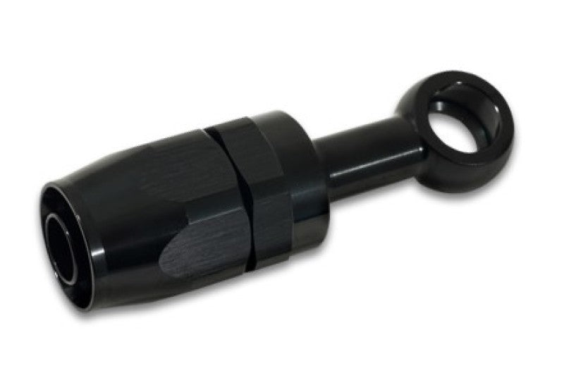 Vibrant single -6AN to 12mm ID banjo hose end aluminum fitting for high-performance fluid connections.