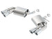 Borla axle back exhaust system for 2016 Chevy Camaro V6, rear section with polished metal pipes and dual exhaust tips