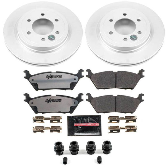 PowerStop rear Z36 brake kit for Ford Expedition 2018-2021, coated truck and tow performance brake set with components visible.
