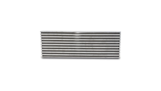 Vibrant universal oil cooler core with 4x12x2 inch aluminum cooling fins for vehicle engine oil cooling.