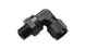 Vibrant -6AN to 1/4 inch NPT female swivel 90-degree adapter fitting showing metal fittings and swivel joint.