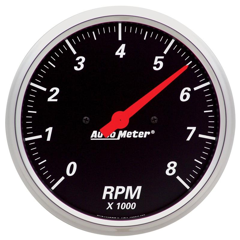 AutoMeter Designer Black Fuel Level Gauge with 2-1/16 inch electrical dial, 90-degree sweep, 70 Ohms E / 10 Ohms F.