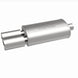 MagnaFlow stainless steel muffler with integrated tip, 14x5x8 inches, featuring 2.25/3 inch inlet and outlet for vehicle exhaust systems.