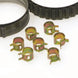 Turbosmart Spring Clamps 0.24 for blow off valve accessories, showcasing the durable metal clamps used in turbocharger systems.