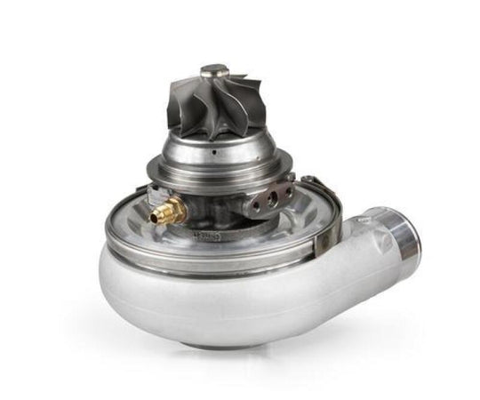Garrett G-XRace GXR38-64 64mm CH Super Core Hose Assembly showing the turbocharger hose with metal fittings and reinforced construction.